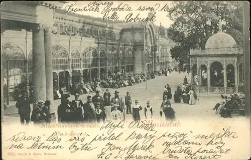 Marienbad Tschechien Abendkonzert bei den Kreuzbrunnen Kolonnaden Boehmen Kat. Marianske Lazne