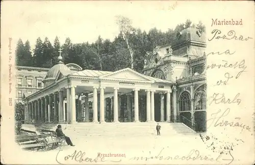 Marienbad Tschechien Kreuzbrunnen Boehmen Kat. Marianske Lazne