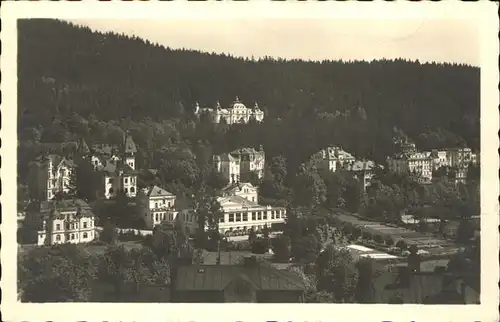 Marienbad Tschechien Blick zum Hotel Schloss Miramonte Boehmen Kat. Marianske Lazne