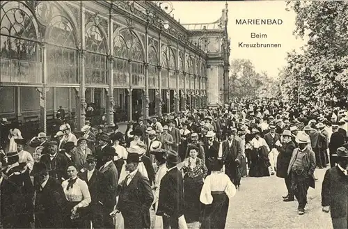 Marienbad Tschechien Beim Kreuzbrunnen Kolonnaden Boehmen Kat. Marianske Lazne
