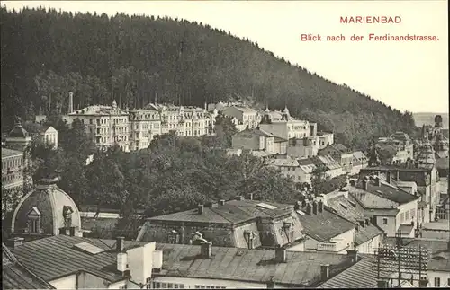 Marienbad Tschechien Blick nach der Ferdinandstrasse Boehmen Kat. Marianske Lazne