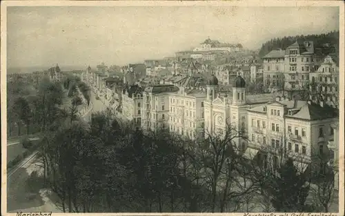 Marienbad Tschechien Hauptstrasse Hoehenhotel Cafe Egerlaender Boehmen Kat. Marianske Lazne