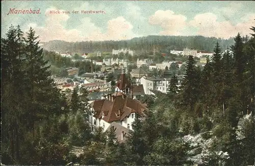 Marienbad Tschechien Blick von der Forstwarte Boehmen Kat. Marianske Lazne