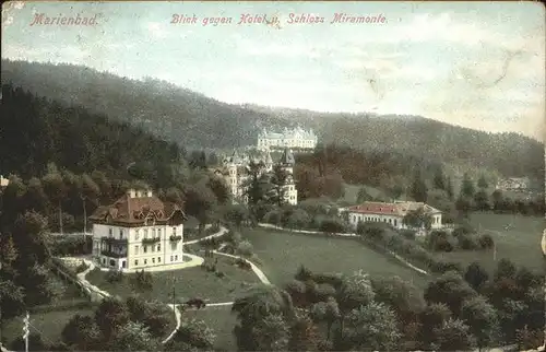 Marienbad Tschechien Hotel Schloss Miramonte Boehmen Kat. Marianske Lazne