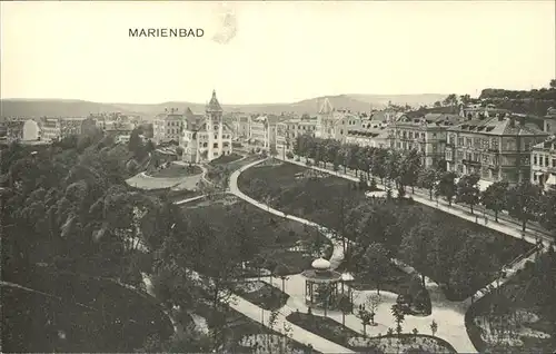 Marienbad Tschechien Teilansicht Park Brunnen Boehmen Kat. Marianske Lazne