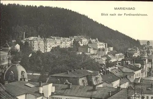 Marienbad Tschechien Blick nach der Ferdinandstrasse Boehmen Kat. Marianske Lazne