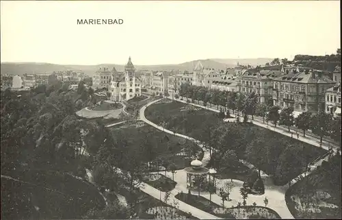 Marienbad Tschechien Teilansicht Parkanlagen Pavillon Boehmen Kat. Marianske Lazne