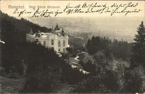 Marienbad Tschechien Hotel Schloss Miramonte Boehmen Kat. Marianske Lazne