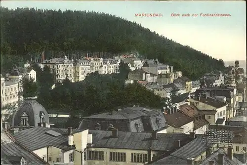 Marienbad Tschechien Blick nach Ferdinandstrasse Boehmen Kat. Marianske Lazne