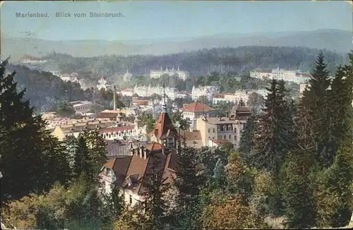 Marienbad Tschechien Panorama Blick vom Steinbruch Boehmen Kat. Marianske Lazne