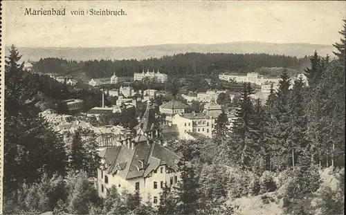 Marienbad Tschechien Blick vom Steinbruch Boehmen Kat. Marianske Lazne