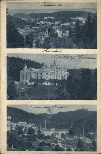 Marienbad Tschechien Gesamtansicht Hotel Schloss Miramonte Kurhaus und Neubad Boehmen Kat. Marianske Lazne