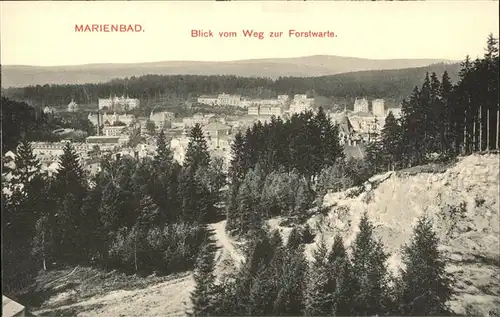 Marienbad Tschechien Blick vom Weg zur Forstwarte Boehmen Kat. Marianske Lazne