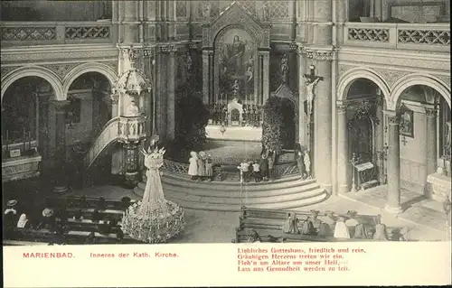 Marienbad Tschechien Katholische Kirche Inneres Altar Boehmen Kat. Marianske Lazne