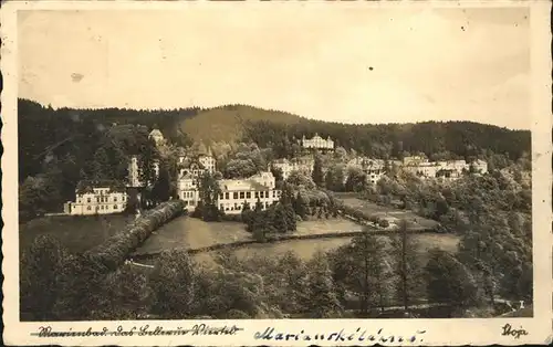 Marienbad Tschechien Hotel Bellevue Park Boehmen Kat. Marianske Lazne