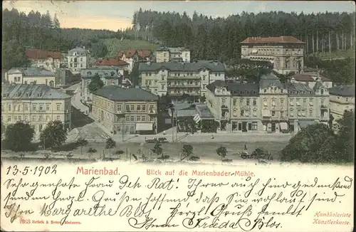 Marienbad Tschechien Blick auf Marienbader Muehle Boehmen Kat. Marianske Lazne