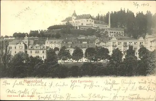 Marienbad Tschechien Hoehenhotel Cafe Egerlaender Boehmen Kat. Marianske Lazne