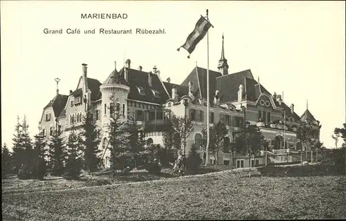 Marienbad Tschechien Grand Cafe und Restaurant Ruebezahl Boehmen Kat. Marianske Lazne