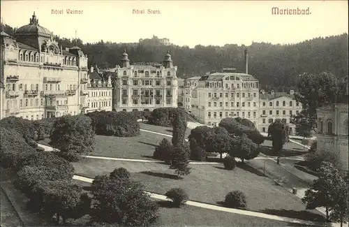 Marienbad Tschechien Hotel Weimar Hotel Stern Goetheplatz Boehmen Kat. Marianske Lazne