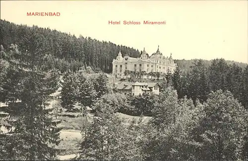 Marienbad Tschechien Hotel Schloss Miramonti Boehmen Kat. Marianske Lazne
