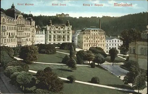 Marienbad Tschechien Hotel Weimar Goetheplatz Hotel Stern Koenig v. Bayern Boehmen Kat. Marianske Lazne