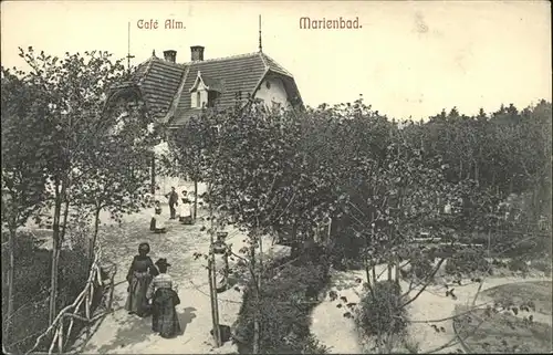 Marienbad Tschechien Cafe Alm Boehmen Kat. Marianske Lazne