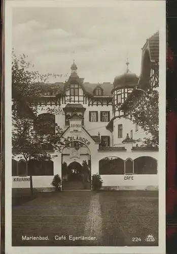 Marienbad Tschechien Eingang Cafe Egerlaender Boehmen Kat. Marianske Lazne