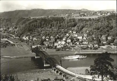 Bad Schandau Bad Schandau Elbbruecke Rathmannsdorf * / Bad Schandau /Saechsische Schweiz-Osterzgebirge LKR