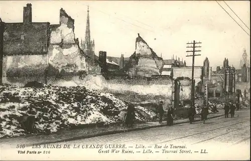 Lille Nord Ruines Grande Guerre / Lille /Arrond. de Lille