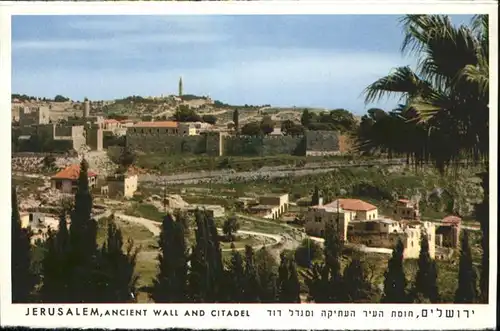 Jerusalem Yerushalayim Ancient wall and Citadel / Israel /