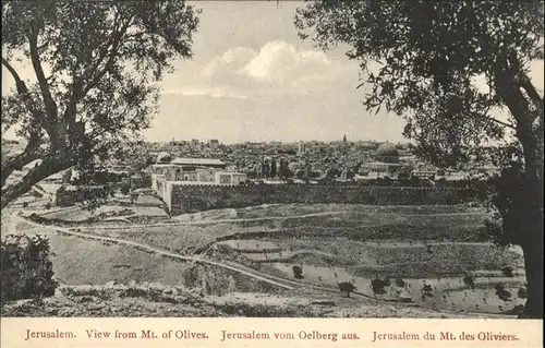 Jerusalem Yerushalayim From Olives / Israel /