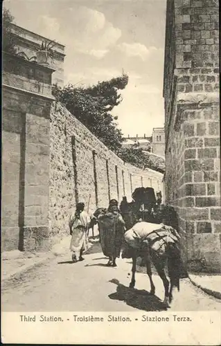 Jerusalem Yerushalayim [Stempelabschlag] Third Station Pferd / Israel /