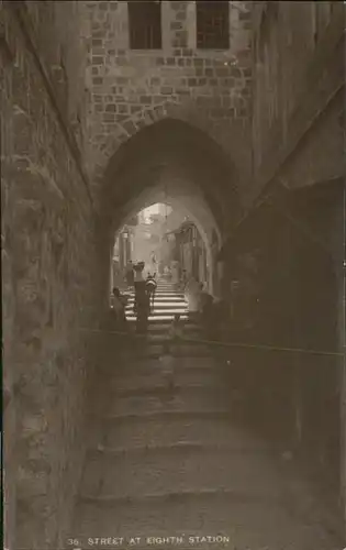 Jerusalem Yerushalayim Street at eighth Station / Israel /