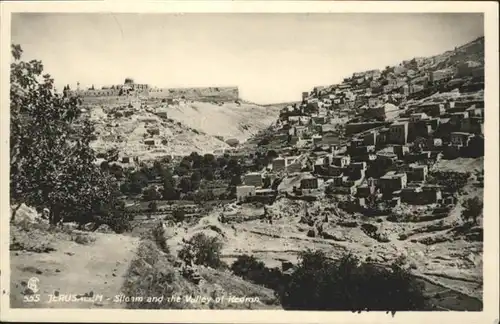 Jerusalem Yerushalayim Siloam Valley Hedrap / Israel /
