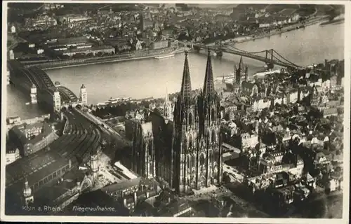 Koeln Rhein Fliegeraufnahme  Bruecke / Koeln /Koeln Stadtkreis