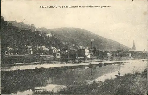 Heidelberg Neckar von der Ziegelhauserlandstrasse / Heidelberg /Heidelberg Stadtkreis