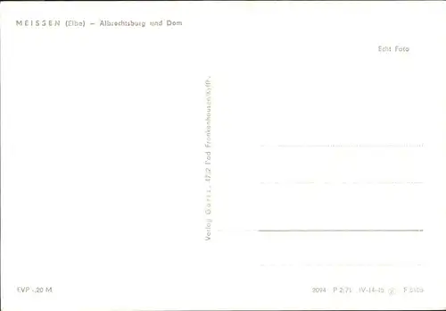 Meissen Elbe Sachsen Albrechtsburg Dom Bruecke / Meissen /Meissen LKR