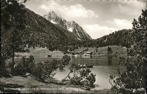 Mittenwald Bayern Lautersee Wetterstein Boot / Mittenwald /Garmisch-Partenkirchen LKR