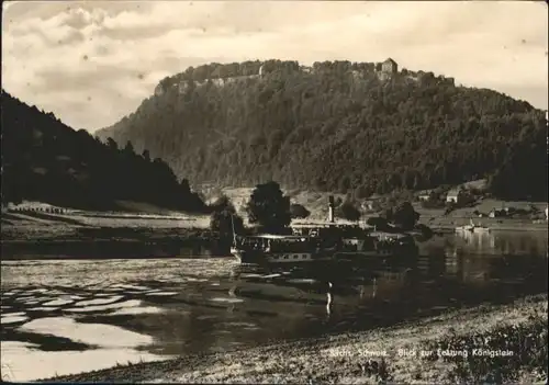 Bad Schandau Bad Schandau [Stempelabschlag] Festung Koenigstein Schiff x / Bad Schandau /Saechsische Schweiz-Osterzgebirge LKR