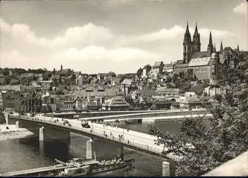 Meissen Elbe Sachsen Meissen Bruecke Schiff * / Meissen /Meissen LKR