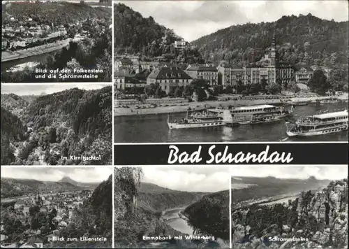 Bad Schandau Bad Schandau Falkenstein Schrammsteine Kirntzschtal Lilienstein Emmobank Winterberg Schiff x / Bad Schandau /Saechsische Schweiz-Osterzgebirge LKR