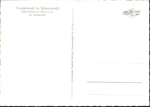 Freudenstadt Freudenstadt Schwarzwald Stadtkirche * / Freudenstadt /Freudenstadt LKR