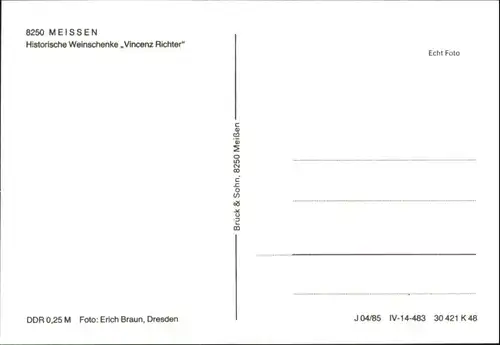 Meissen Elbe Sachsen Meissen Weinschenke Vincenz Richter * / Meissen /Meissen LKR