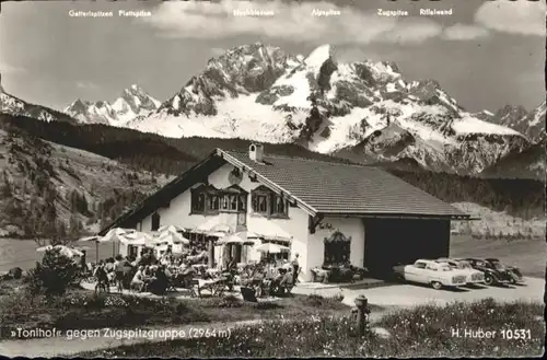 Mittenwald Bayern Mittenwald Brunnental Cafe Pension Restaurant Tonihof * / Mittenwald /Garmisch-Partenkirchen LKR