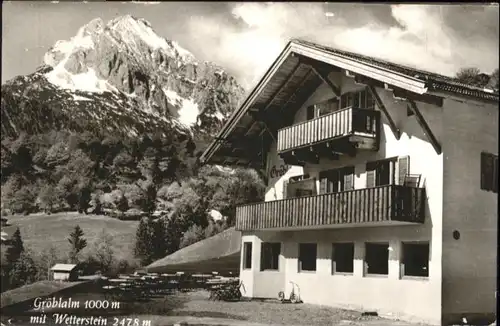 Mittenwald Bayern Mittenwald [Stempelabschlag] Groeblalm Wetterstein x / Mittenwald /Garmisch-Partenkirchen LKR