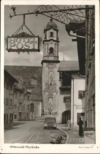 Mittenwald Bayern Mittenwald Kirche Hotel Post * / Mittenwald /Garmisch-Partenkirchen LKR