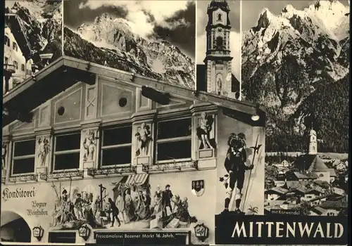 Mittenwald Bayern Mittenwald Frescomalerei Bozener Markt x / Mittenwald /Garmisch-Partenkirchen LKR