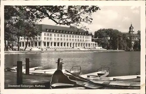 Bad Salzungen Kurhaus Bootsanlegesteg Kat. Bad Salzungen