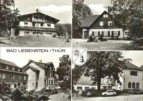 Bad Liebenstein Kurheim Feodora und Holsatia HO Gaststaette Hubertushof Kat. Bad Liebenstein