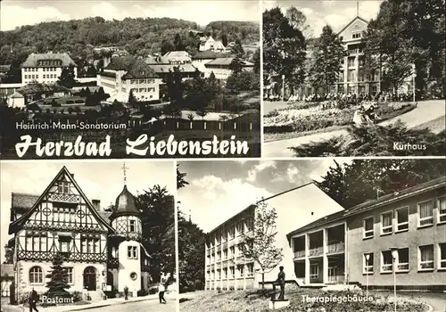 Bad Liebenstein Sanatorium Kurhaus Postamt Therapiegebaeude Kat. Bad Liebenstein